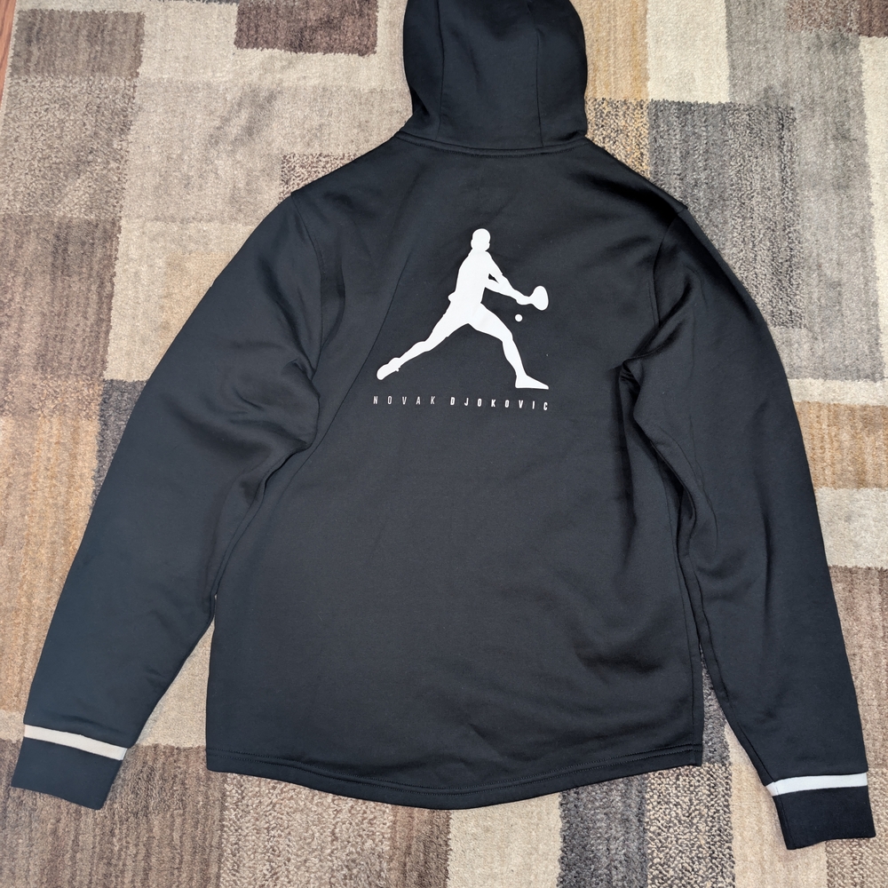 Black Hoodie with White Graphic